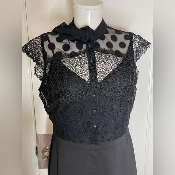 Adelyn Rae - Devon Lace & Woven Wide Legged Jumpsuit - Picture 8 of 16